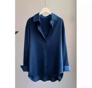 K&S [COD] + [GRATIS ONGKIR] Kemeja Polos Wanita Lengan Panjang Putih dan Hitam / Kemeja Korean Style / Baju Atasan Wanita Terbaru / Baju Kemeja Polos Korea / Kemeja Formal Polos