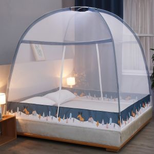 PINK 180*200CM Folding Mosquito Net Canopy with Bracket Bed Tent for Adult Girls Room Decoration Tent Bed Curtain with Frame Home Bedroom Decor