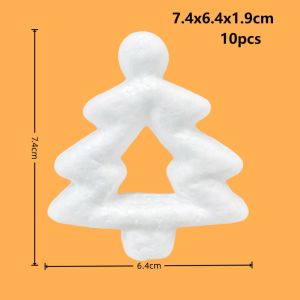 FXUP 10pcs Xốp polystyrene Bóng xốp đa mô hình Trắng Làm thủ công Đồ trang trí hình bông tuyết và trái tim. Chất lượng cao. Khuôn tự làm