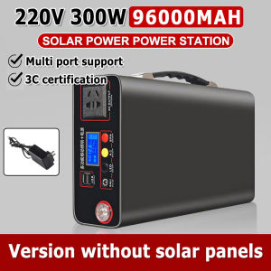 Portable Power Station 960000mAh Large Capacity 300W 220V Portable Outdoor Generator Home Emergency Power Powerbank Power Station with solar panel