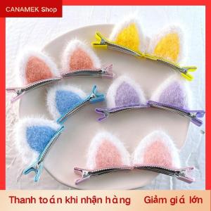 CS 2pcs sang trọng Mèo Tai tóc Clip thiết lập dễ thương phim hoạt hình lập thể thiết kế phong cách Hàn Quốc cho cô gái nhỏ tóc phụ kiện thời trang