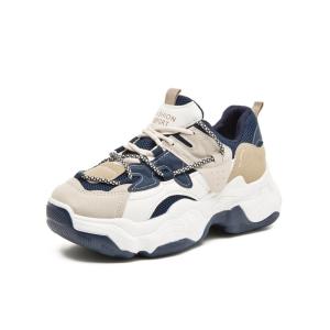 รองเท้าฮิตๆ2026ผู้หญิง รองเท้าผ้าใบพื้นหนาระบายอากาศได้ 5ซม.วัสดุ PU+ตาข่าย รองเท้าผ้าใบลำลอง ไซส์ 36-44 เหมาะสำหรับสวมใส่ทุกวัน