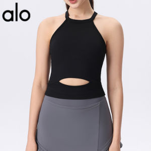 AL0-yoga Summer Built-in Chest Pad Sports Vest for Women Sleeveless Yoga Top Fitness Outerwear Training Pilates Running Quick-Dry Shirt -ALO