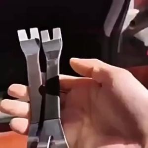 Auto Trim Removal Tool - Car Audio & Door Panel Pry Bar Ergonomic Black Grip Stainless Steel Construction Flat Tip for Interior Disassembly Audio System Installation