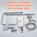 LENODI Shower Kamar Mandi 1 Set/Shower Mandi Set Stainless/Mandi Shower Set Full Stainless Shower Colum Set Mandi. 