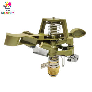 Brass Impact Sprinkler Heavy Duty Sprinkler Head with Nozzles 360 Degree Rotating Nozzle