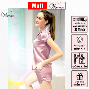 Đồ bộ mặc nhà WANNABE bộ đùi nữ pijama kiểu dáng sang xịn mịn sống mãi với thời gian BS99P