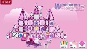 Castle Princess Color Window Magnetic Sheet Super Educational Early Learning Magnetic Stickers Magnetic Toy Colorful Window Strong Magnetic Sheet Large Magnetic Sheet Childrens Educational Toys Girls Holiday Birthday Gift