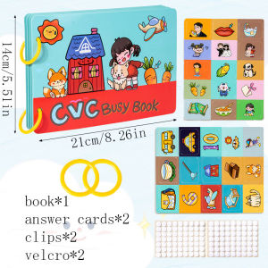 GeeToy Montessori CVC Phonics Sticker Busy Book English Alphabet Puzzle Game Education Reading Toys
