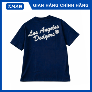 [T.MAN] Áo thun nam Los Angeles Dodgers form rộng chất cotton mềm thêu nổi logo style Streetwear