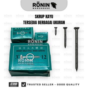 Skrup Kayu +1/2x4 5/8x5 3/4 x6 1x6 1 1/4x7 1 1/2x8mm Sekrup Screw CHW