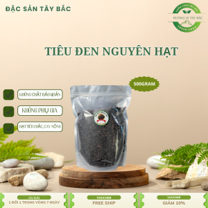 Tiêu đen nguyên hạt - Gói 0.5KG - Cay Thơm Gia Vị