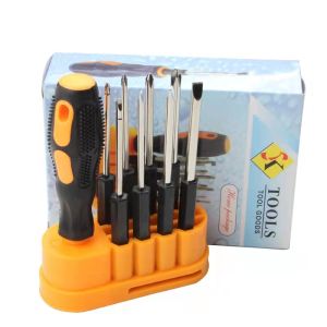 Stanley Cushion Handle Magnetic Screwdriver SetMulti-Purpose Screwdriver Set Professional Repairing Tool Kits Precision Screwdriver Set Multifunction 8In1 Set Interchangeable Screwdriver Set with Case