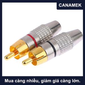 【CANAMEK】 2Pcs RCA Male Connector Non Solder Plug Adapter For Audio Cable Plug Video CCTV Camera Solder-Free Adapter Cable Converter