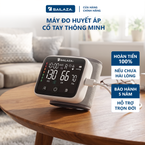 [CHÍNH HÃNG] Máy đo huyết áp cổ tay tự động Sailaza WRS35E - Giọng nói tiếng Việt Pin sạc typeC