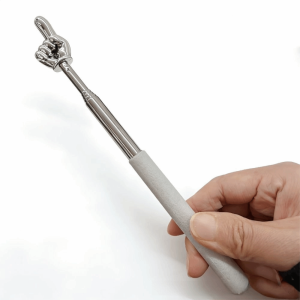 HUADIN 5pcs Stainless Steel Teaching Pointer TPR Grip Handle 201 Stainless Steel Telescopic Rod Easy To Retract Stable Using Experience Childrens Reading Finger Sticks Classroom