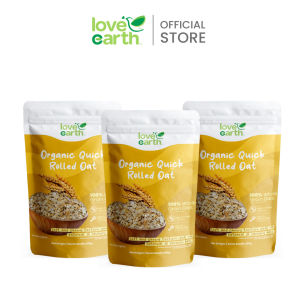 Value Pack Love Earth Organic Quick Rolled Oat 400g x 3