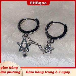 [COD] EHBqna 3PF Ship within 24 hours 1pcs bạc màu sao chuỗi đôi tai lỗ tai xương móng tay Y2K thời trang hottie Bông tai cho phụ nữ đồ trang sức