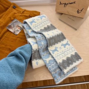 THANKSKY Phong cách Fair Isle Khăn len dệt Jacquard Bông tuyết Đồ nhồi bông Khăn choàng cashmere mùa đông Đơn giản Ấm áp Khăn len Phụ nữ/Nam giới