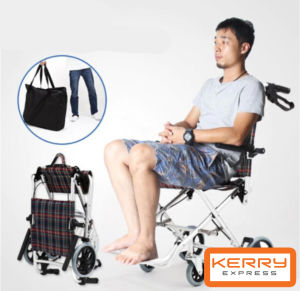 รถเข็นผู้ป่วย รถเข็นคนชรา รถเข็นผู้พิการ Wheelchair วิลแชร์ โครงอลูมิเนียม พับขึ้นเครื่องบินได้  น้ำหนักเบา รุ่น9001L
