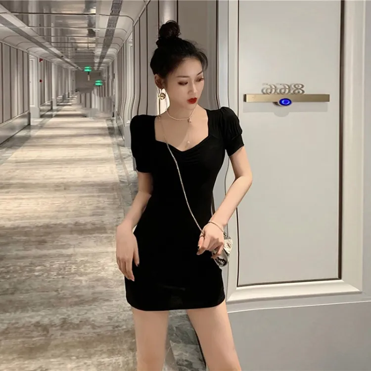 slim fit dress slacks Women's Plus Size Ava Ruched Bodycon Dress - Black main image 0