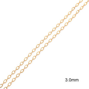 โซ่ทองแดงทองเหลืองพร้อมโซ่ชุบทอง18K สำหรับสร้อยคอแบบทำมือเครื่องประดับทำสร้อยคอมือเครื่องประดับ