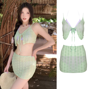 LALUNA SWIM ชุดว่ายน้ำเซ็ต ชุดชายหาดผญ ชุดไปทะเลหญิง มีไซส์ M-XL | น้ำหนัก 40-65 กก. BK-132