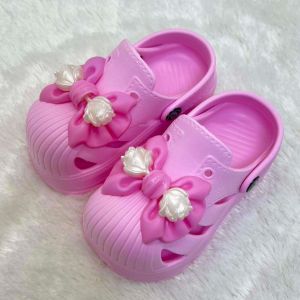 Ceqiu EH99 Sandal Anak Perempuan Hak Tebal Trendy Sandal Baim Karet Anak Cewek Ukuran 20-35