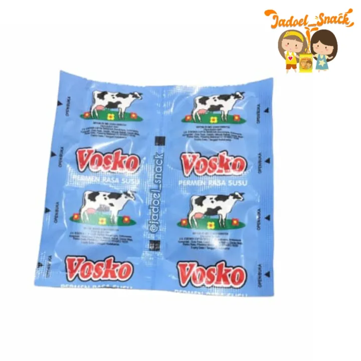 Permen Vosko Susu - Permen Jadul - 10 Lbr Permen Vosko Susu