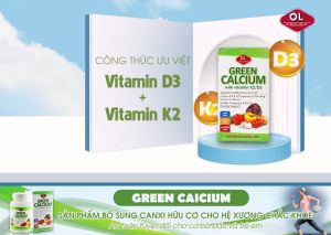 Viên uống canxi hữu cơ cho cơ thể Olympian Labs Green Calcium with Vitamin K2/D3 hộp 100 viên - Hỗ trợ giảm nguy cơ thiếu hụt canxi trong các giai đoạn nhu cầu canxi cao Phù hợp cho người cần tăng cường sức khỏe xương khớp