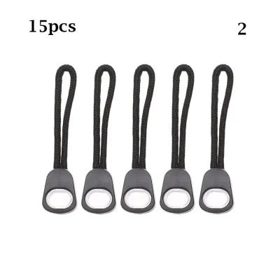 5/10/15pcs Zipper Pull Puller End Fit Rope Tag Fixer Zip Cord Tab Replacement Clip Broken Buckle Travel Bag Suitcase Tent Backpack