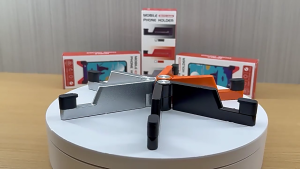 V Shaped Aluminum Phone Stand For Desk With Adjustable Viewing Angle Suitable for 4-12Inch Mobile Devices