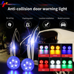 2pcs Magnetic Wireless 5 LED Car Door Opening Warning Lights Waterproof Strobe Flashing Anti Rear-end Collision Led Safety Lamps