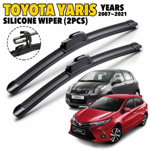 【2Pcs】Toyota Yaris Front Windscreen Wiper Yaris Years 2007~2023 Yaris Silicone Soft Wiper Windshield Wiper Yaris Wiper SF14 SF24