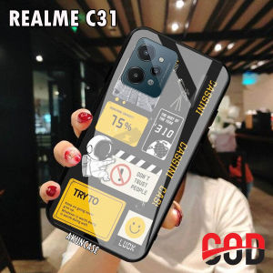 Softcase Glass Kaca REALME C31 - B118 - Casing Hp - Pelindung hp REALME C31 - Case Handphone - Casing Hp Cover Casing Hp - Case Kualitas Terbaik & Termurah