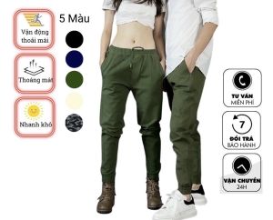 [VNXK-Như hình] Quần baggy cạp chun bó chân kiểu jogger kaki nam nữ phù hợp mọi lứa tuổi