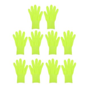 5Pairs Fluorescent Gloves Bar Luminous Gloves Self-luminous Fluorescent Green Gloves Concert Interactive Performance Props Party Decor
