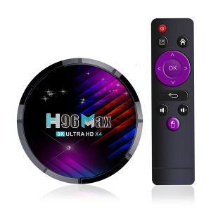 H96 Max X4 Amlogic S905X4 for Android 11.0 64-bit Quad Core Bluetooth-compatible 4.0 TV Box Dual-band WiFi Media Player Set-Top Box Kit with Remote Control