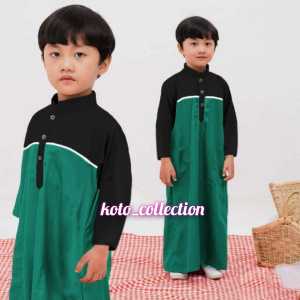 Koko Jubah anak laki laki pakaian muslim anak laki laki model gamis usia 4-15 tahun