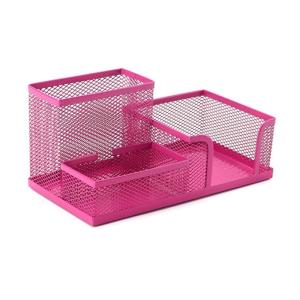 Pen Holders 3 Compartments Pencil Holders Pencil Storage Box Office Shelf with Note Holders School Supplies for Students