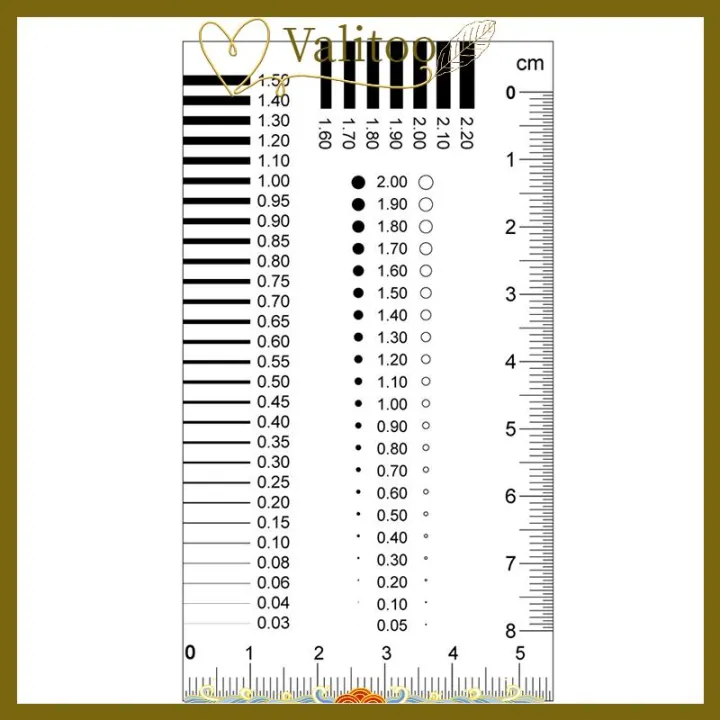 [Valitoo] Badge gauge Stain card Point gauge wire gauge film ruler ...