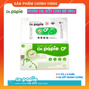 Khăn Lau Hạ Sốt DR.PAPIE 0+ Hạ Sốt Nhanh Cho Bé Giảm Ngứa Rôm Sảy Hăm Tã Cho Trẻ Từ 0 Tháng Tuổi