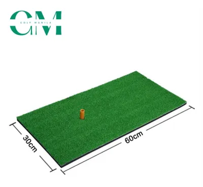 Golf Manila Indoor Golf Mat Practice Hitting Pad with Tee Artificial Grass with Thick Padding Golf Training Equipment Hitting Mats (Tee Included)