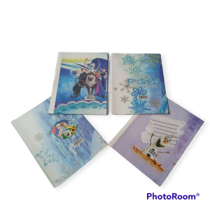 (ISI 20 LEMBAR)SAMPUL BUKU KERTAS UKURAN KWARTO GAMBAR FROZEN