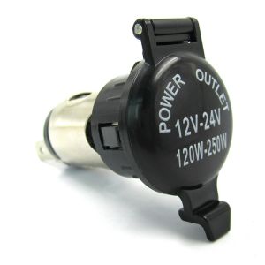 Kebeteme 12V-24V 120W-250W sạc điện dùng trên xe hơi xe máy ci-garette li-ghter Bộ chuyển đổi sạc xe thuyền máy kéo phụ kiện Ổ cắm điện không thấm nước cắm