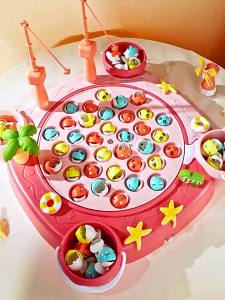 Kids Magnetic Fishing Play for Children Electric Fishing Toy Have Music Spinning Game Fish Rod Education Baby 3 Year Gifts