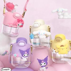 Botol Minum Anak Sekolah Melody Kuromi Cinnamoroll 550 ml Free Tali Panjang Free Stiker