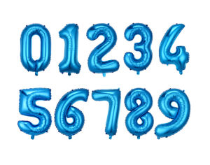 HX183 Balon Foil Angka Nomor Happy Birthday Numeric Balloon 32 inch 80 cm