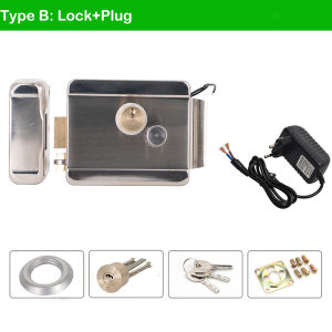 Boland 1000 Users Electronic Door Lock RFID 125khz Card Remote Control Mechanical Key Unlock Home Security System Kit Access Control System  With EU Plug/Battery Box