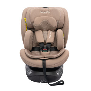 MalibuAir Luna Ghế Ngồi Ô Tô Cho Bé - ISOFIX - Xoay 360° - Sơ Sinh-12 Tuổi (40-150cm) - Màu Be - BH 36 Tháng